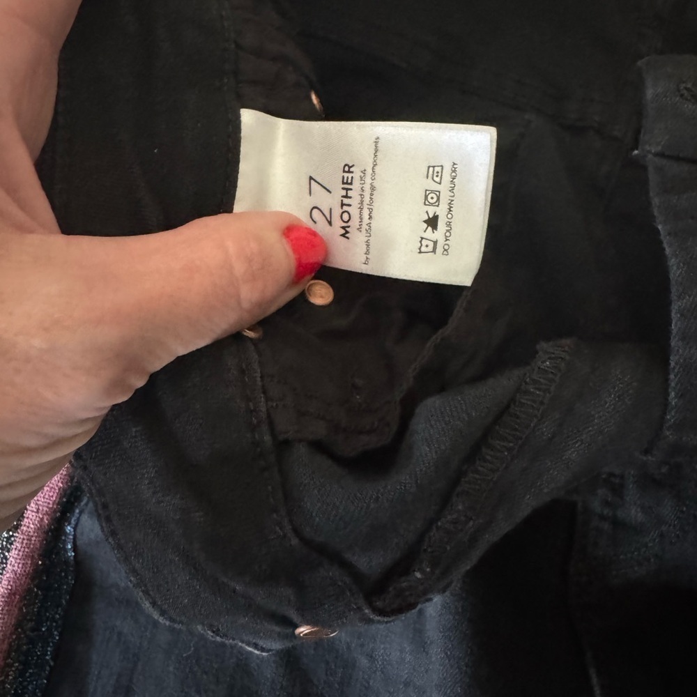 Mother High Waisted Looker Ankle Fray in Guilty Glitter Racer - Picture 3 of 5